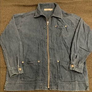 Vintage zip up denim shore jacket